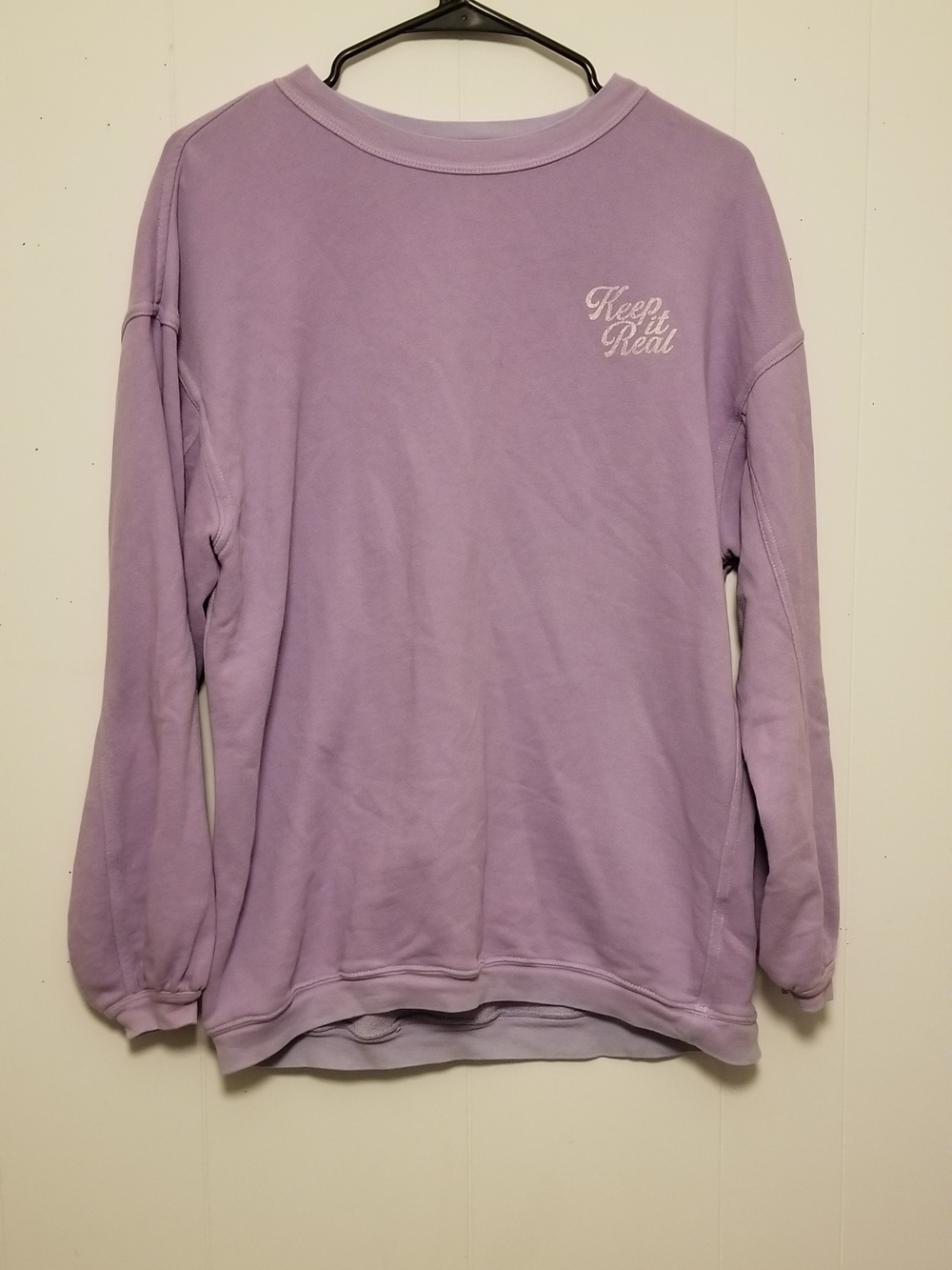 Aerie Activewear Lavender 'Keep It Real' Crewneck Sweatshirt Fits Like Medium